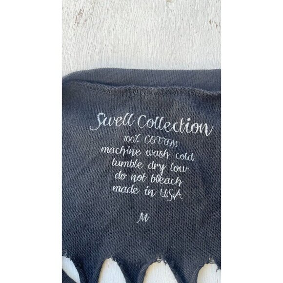 Swell Women's Cotton Cutout Tank Top Black size S M - Picture 4 of 12